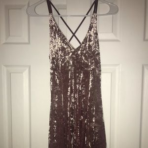 Velvet flare dress